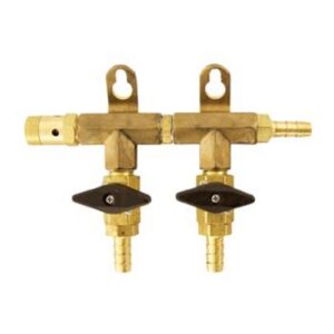 Gas Manifold, 2-Way, 5/16" Inlet & Outlet